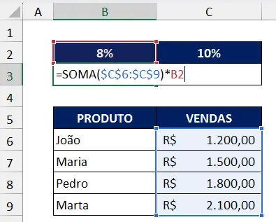 Excel-travar-célula-$-F4-como-travar-célula-no-excel-na-fórmula