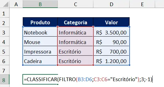 Função-FILTRO-Excel, FILTER-no-Excel Substituir-PROCV, CLASSIFICAR-FILTRO-Excel,