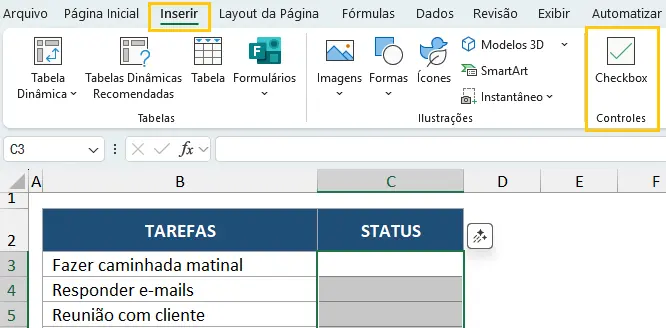 Como-inserir-e-usar-checkbox-no-Excel